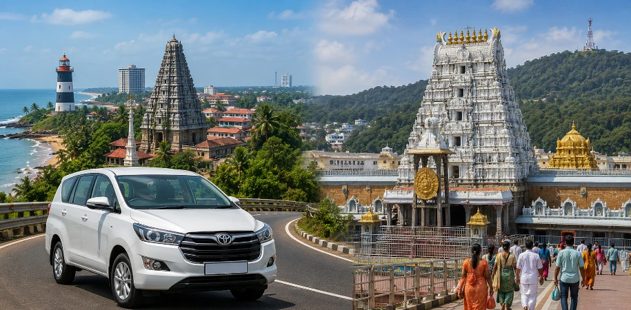 Tirupati sightseeing cab from Udupi